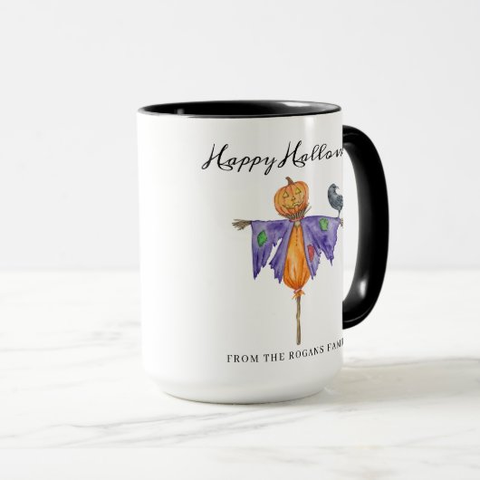 Halloween Scarecrow mit Pumpkin Tasse (VorderseiteRechts)