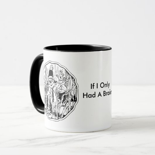 Halloween Scarecrow No Brain Tasse (Vorderseite Links)