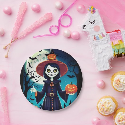 Halloween Scarecrow Paper Plate Pappteller (Party)