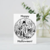 Halloween Scarecrow Postcard Postkarte (Stehend Vorderseite)