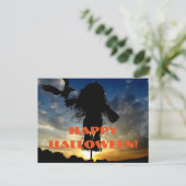 Halloween Scarecrow Postkarte (Stehend Vorderseite)