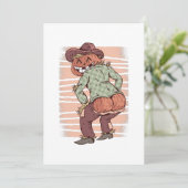 halloween scarecrow pumpenkürbis twerk lustig einladung (Stehend Vorderseite)