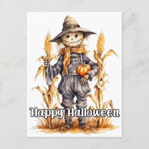 Halloween Scarecrow Pumpkin Postkarte