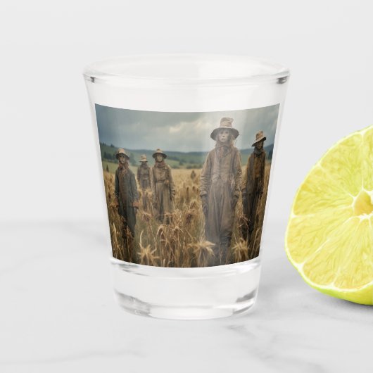 Halloween Scarecrow Shooting Glass Schnapsglas (Vorderseite)
