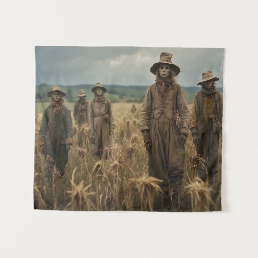 Halloween Scarecrow Tapestry Wandteppich (Vorderseite (Horizontal))