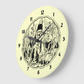 Halloween Scarecrow Wall Clock Große Wanduhr (Winkel)