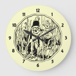 Halloween Scarecrow Wall Clock Große Wanduhr