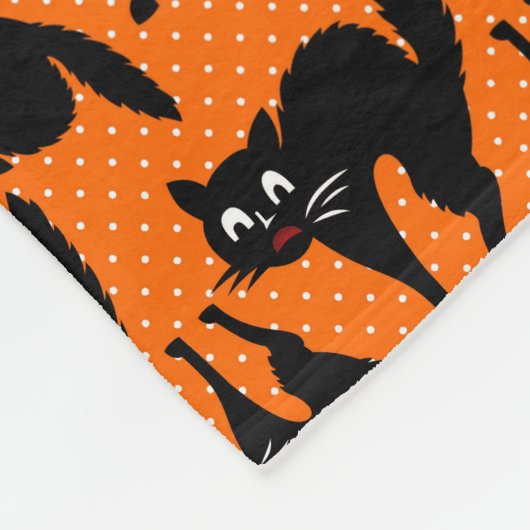 Halloween Scaredy Cat Fleecedecke (Ecke)