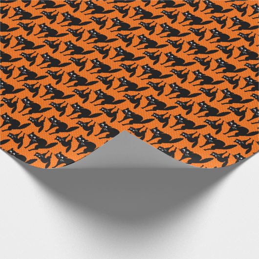 Halloween Scaredy Cat Geschenkpapier (Ecke)