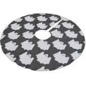 Halloween, Scary Ghost, Trick Or Treat, Boo Polyester Weihnachtsbaumdecke (Schrägansicht)