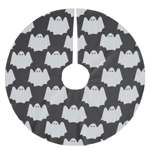 Halloween, Scary Ghost, Trick Or Treat, Boo Polyester Weihnachtsbaumdecke (Vorderseite)