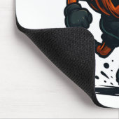 Halloween Scary Pumpkin Showing Soccer Skills Spoo Mousepad (Ecke)