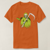 Halloween Scary skull ghost with bat T-Shirt (Design vorne)