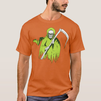 Halloween Scary skull ghost with bat T-Shirt