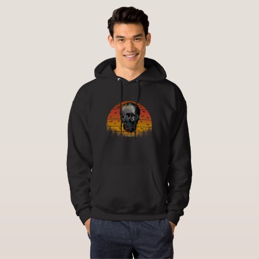 HALLOWEEN SCARY SKULL HOODIE (Vorne ganz)