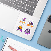Halloween scary sticker collection (Laptop mit iPhone)