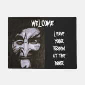 HALLOWEEN SCARY WITCH WELCOME sign Fußmatte (Vorderseite)