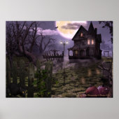 Halloween Scene 28" x 20" Poster (Vorne)