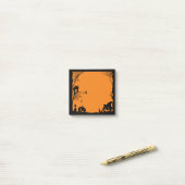 Halloween Scene Black Orange Post-it Klebezettel (Auf Schreibtisch)