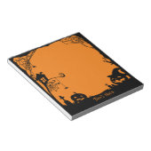 Halloween Scene Black Orange Post-it Notes Notizblock (angewinkelt)