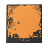 Halloween Scene Black Orange Post-it Notes Notizblock (Vorderseite)