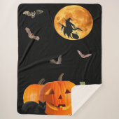 Halloween Scene Sherpa Blanket Sherpadecke (Vorderseite)