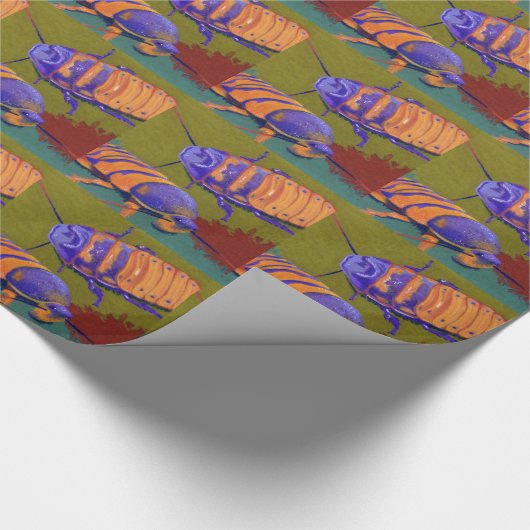 Halloween-Schaben Geschenkpapier (Ecke)