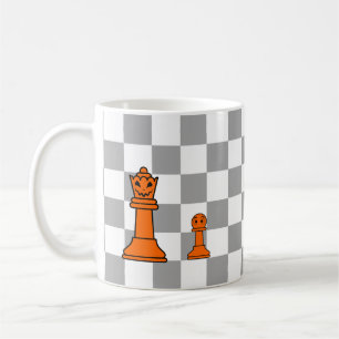 Halloween Schach King and Pawn Kaffeetasse