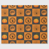 Halloween-Schachbrett Geschenkpapier (Flach)