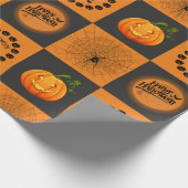 Halloween-Schachbrett Geschenkpapier (Ecke)