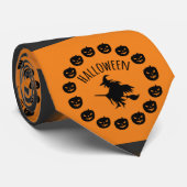Halloween-Schachbrett Krawatte (Gerollt)