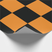 Halloween-Schachbrett-Muster Geschenkpapier (Ecke)