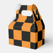 Halloween-Schachbrett-Muster Geschenkschachtel (Rückseite)