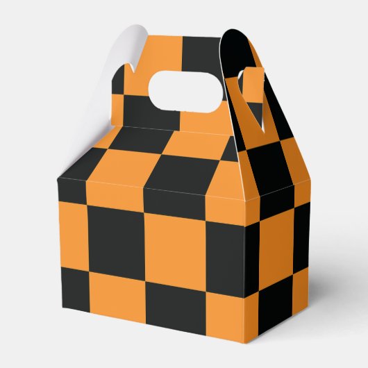 Halloween-Schachbrett-Muster Geschenkschachtel (Vorderseite)