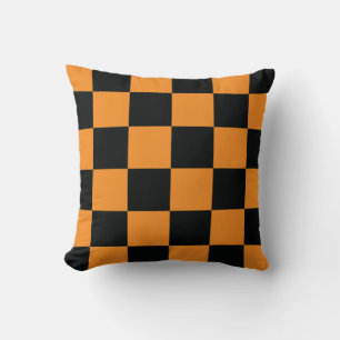 Halloween-Schachbrett-Muster Kissen