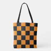 Halloween-Schachbrett-Muster Tasche (Rückseite)