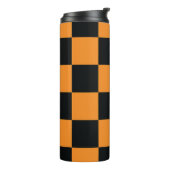 Halloween-Schachbrett-Muster Thermosbecher (Nach links gedreht)