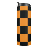Halloween-Schachbrett-Muster Thermosbecher (Nach rechts gedreht)