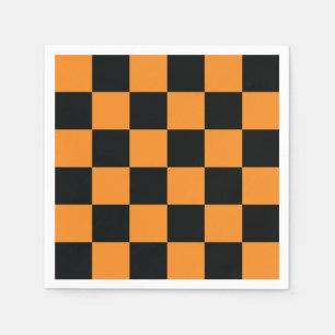 Halloween-Schachbrettmuster Serviette
