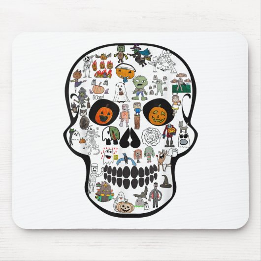 Halloween-Schädel 67 2025  Mousepad (Vorne)
