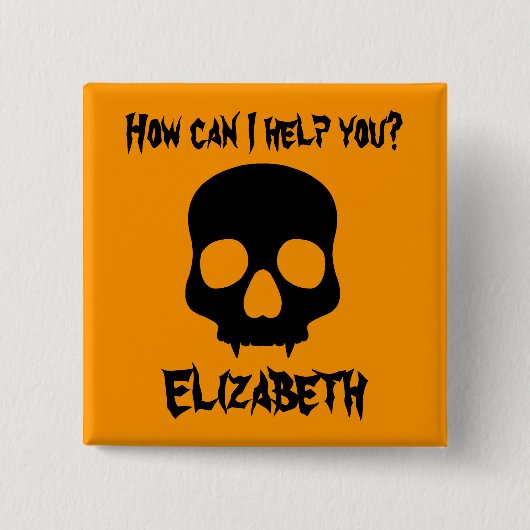 Halloween-Schädel Button (Vorderseite)