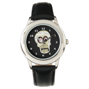 Halloween-Schädel-Cartoon-Kinderuhr Armbanduhr