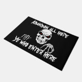 Halloween-Schädel Fußmatte (Schrägansicht)