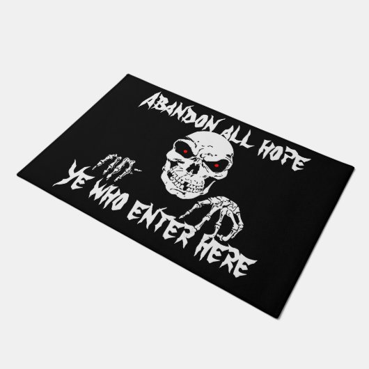 Halloween-Schädel Fußmatte (Schrägansicht)