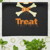 Halloween-Schädel Geschirrtuch (Gefaltet)