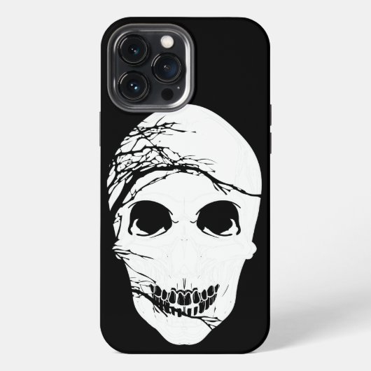 Halloween-Schädel iPhone Hülle (Rückseite)