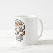 Halloween-Schädel Kaffeetasse (VorderseiteRechts)