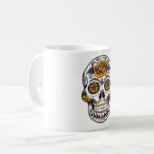 Halloween-Schädel Kaffeetasse (Vorderseite Links)