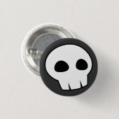 Halloween-Schädel-Knopf Button (Vorne & Hinten)