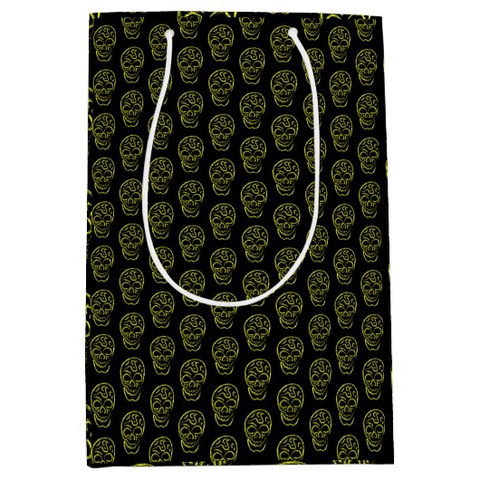 Halloween-Schädel Mittlere Geschenktüte (Vorderseite)